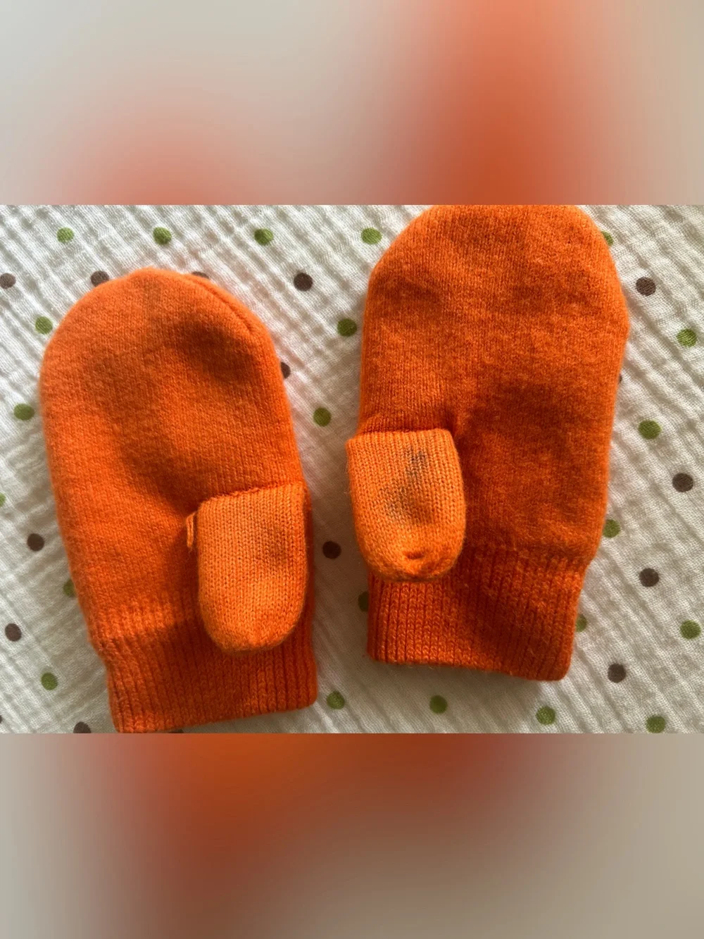 Primary Orange Kids Cozy Lined Mittens